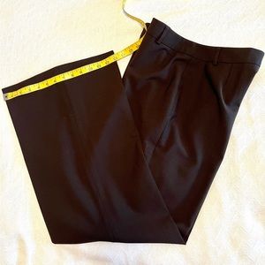 Wide leg black dress pant